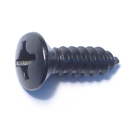Midwest Fastener Sheet Metal Screw, #12 x 3/4 in, Black Steel Oval Head Phillips Drive, 12 PK 79495